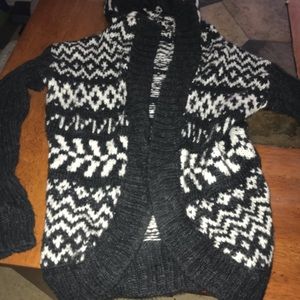 Boho Hooded knit cardigan